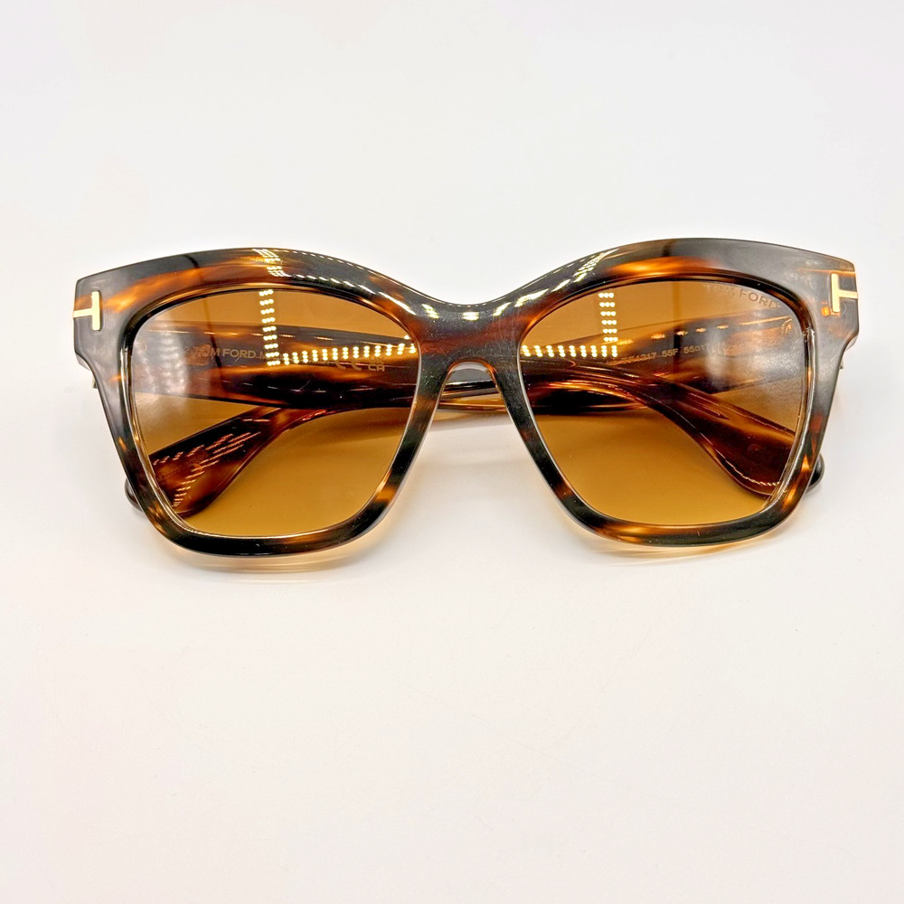 Tom Ford Sunglasses Elvira TF1217 55F Havana Butterfly Frame Gradient Brown Lens
